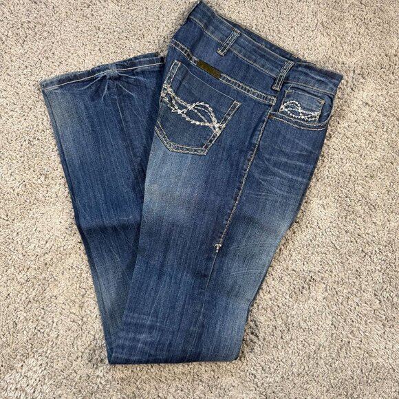 Cowgirl Tuff Embroidered Bozeman 29 X 37 Bootcut Flare Jeans Rodeo Western - Picture 2 of 8